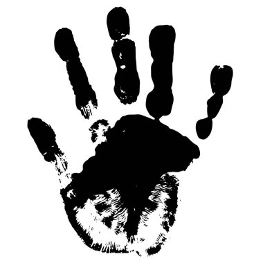 Sanat, eğlence, mutluluk, bebek, kimlik, eğitim, okul, küçük çocuk ya da genç çocuk sembolü için beyaz zemin üzerine izole edilmiş çocuk el izi ya da kavramsal olarak sevimli insan eli.