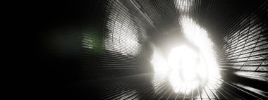 Sonunda parlak bir ışık olan kavramsal ya da kavramsal karanlık tünel ya da çıkış başarıya, inanca, geleceğe ya da yeni fırsatlara ya da özgürlüğe ya da 3d illüstrasyonlara bir metafor olarak