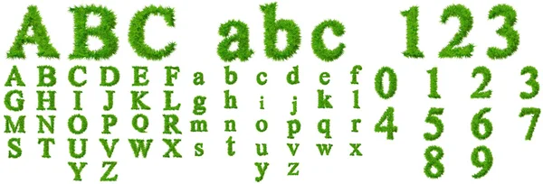 Groen gras lettertype — Stockfoto