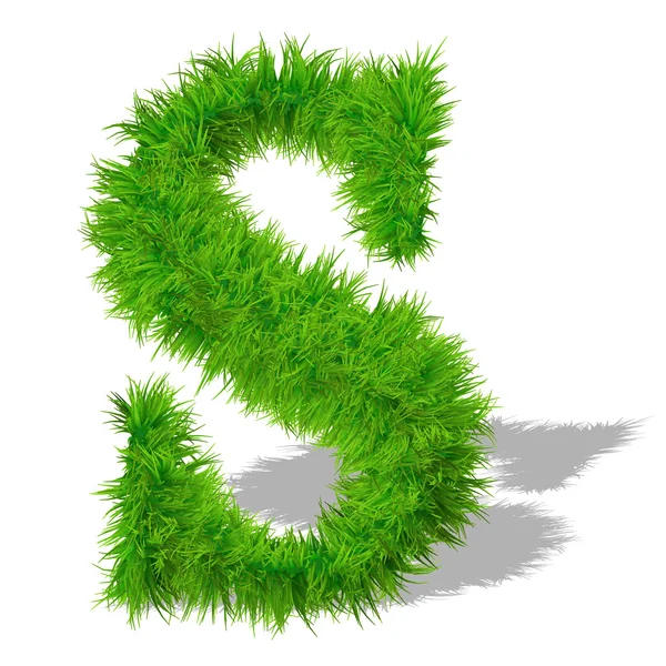 Grass eco font — Stock Photo, Image