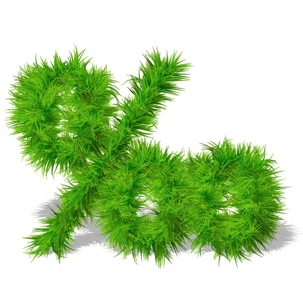绿草生态字体元件 — 图库照片