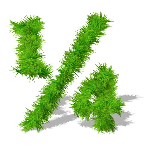 Symbol czcionki eko zielona trawa — Zdjęcie stockowe