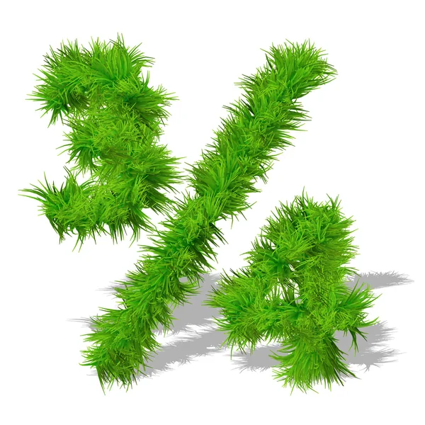 Green grass eco font symbol — Stock Photo, Image