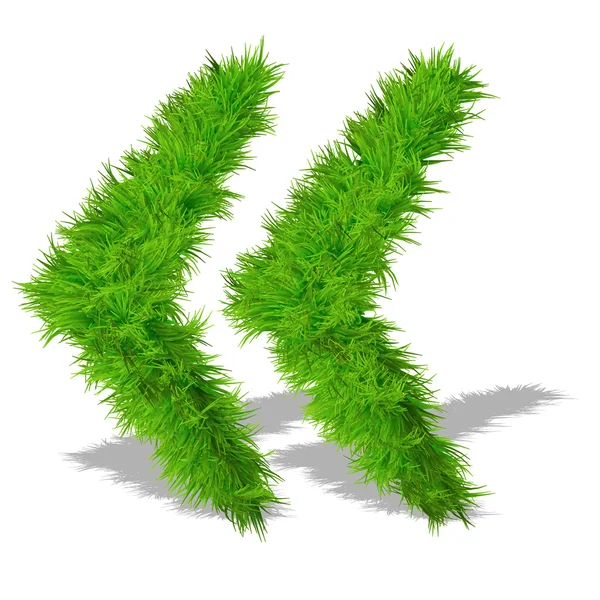 Zielona trawa eco symbole czcionek — Zdjęcie stockowe