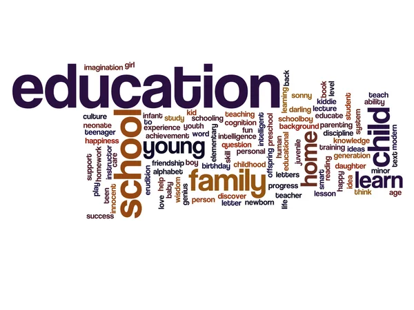 Conceptual education abstract word cloud — Stock Photo, Image