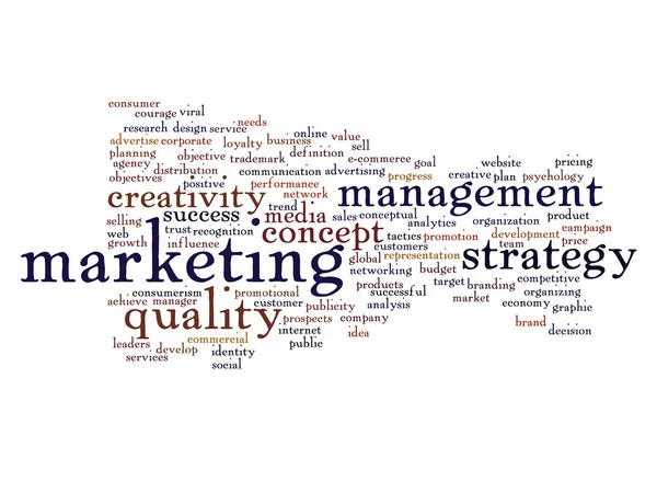 Succes of teamwerk marketing woord wolk — Stockfoto