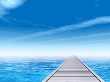 Ahşap güverte pier