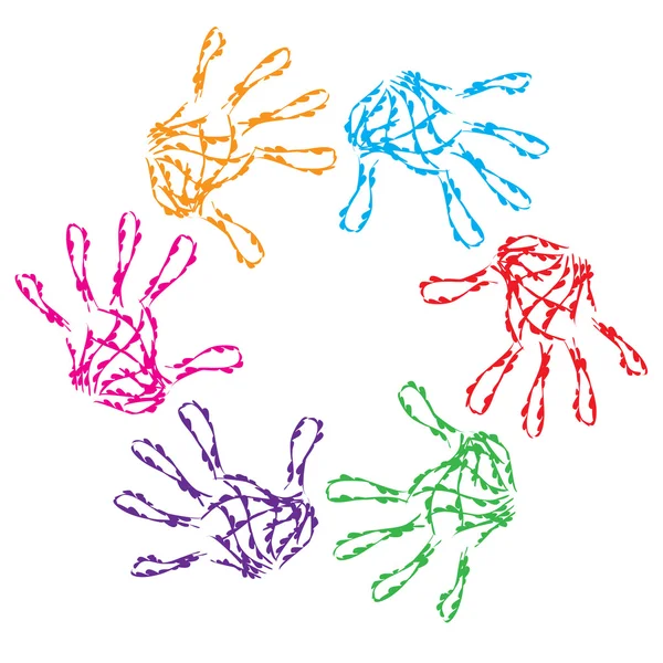 Ζωηρόχρωμου χρώματος χέρι κύκλο — Φωτογραφία Αρχείου