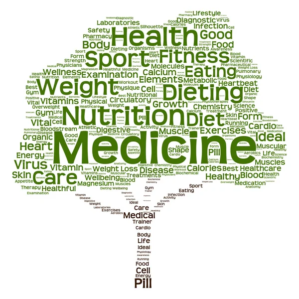 Diet green text word cloud — Stock Photo, Image