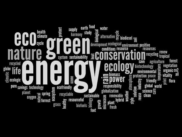 Energy and ecology word cloud — Stock Photo, Image