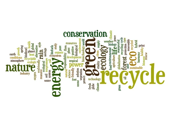 Green ecology  word cloud — Stock Photo, Image