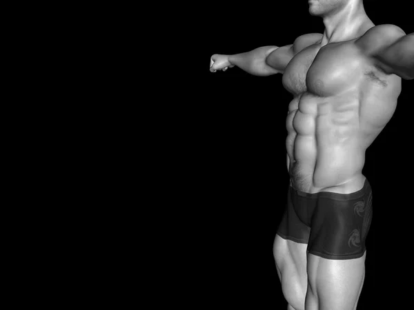 Strong young male bodybuilder — Stock Photo, Image