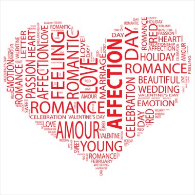 Kavramsal kırmızı kelime bulutu