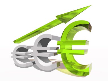 Kavramsal 3d euro simgesini