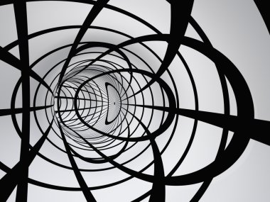 Fütüristik eğrisi tünel