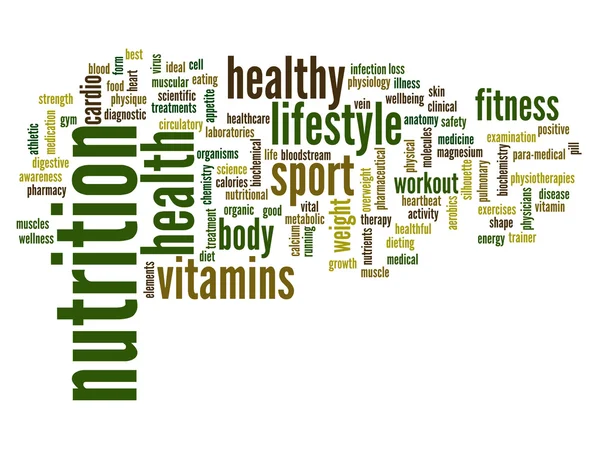 Nutrition word cloud — Stock Photo, Image