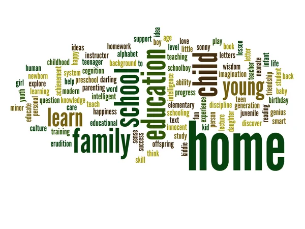 Home and education word cloud — Stock Photo, Image