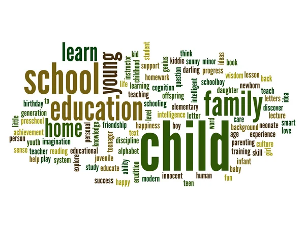 Child abstract word cloud — Stock Photo, Image