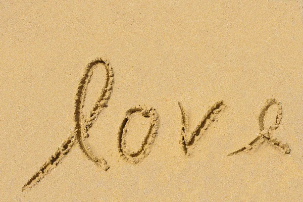 Handgeschreven liefde tekst — Stockfoto