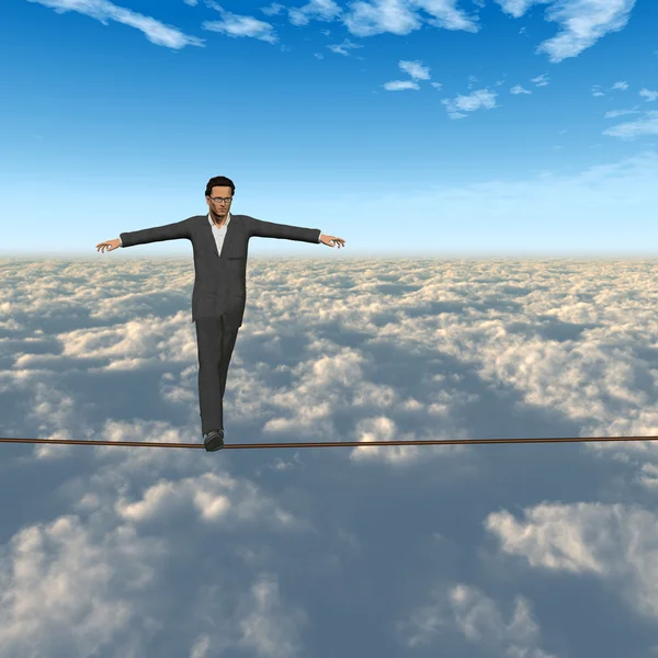 Conceptual 3D businessman — Stock Photo, Image