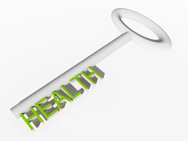 Saúde 3D chave — Fotografia de Stock