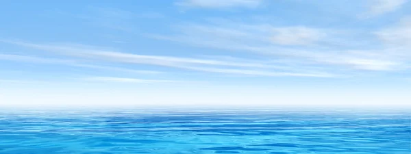 Water golven en hemel — Stockfoto