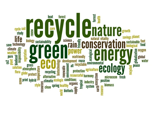 Recycle and ecology word cloud — Stock Photo, Image