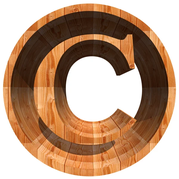 Símbolo de madeira conceitual — Fotografia de Stock