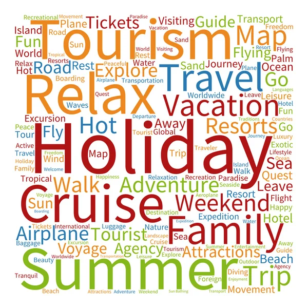 Tourism word cloud — Stock Photo, Image