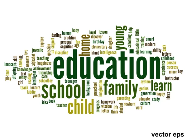 Educação Word Cloud — Vetor de Stock