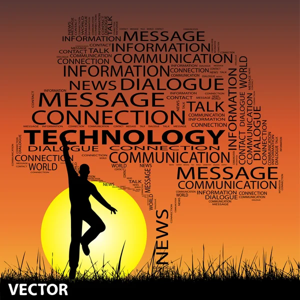 Árbol de contacto conceptual — Archivo Imágenes Vectoriales