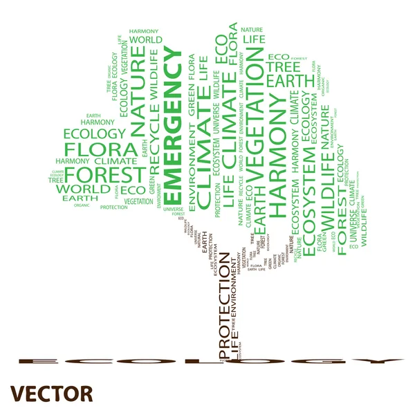 Ecologische woordwolk — Stockvector