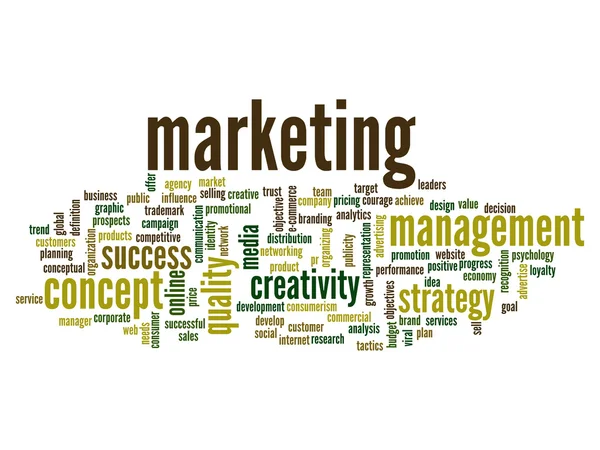 Marketing palabra nube — Foto de Stock