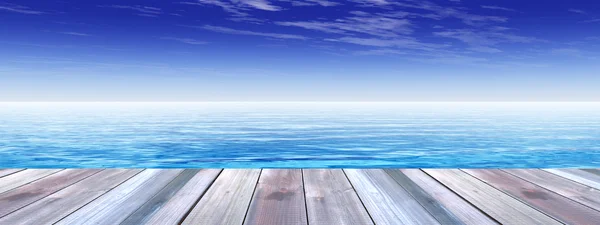 Coast of exotic blue clear sea — Stock Photo, Image