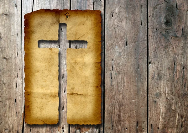 Religijne krzyż na drewno — Zdjęcie stockowe