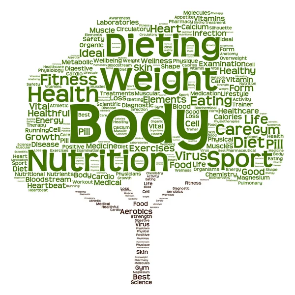 건강 단어 구름 — 스톡 사진
