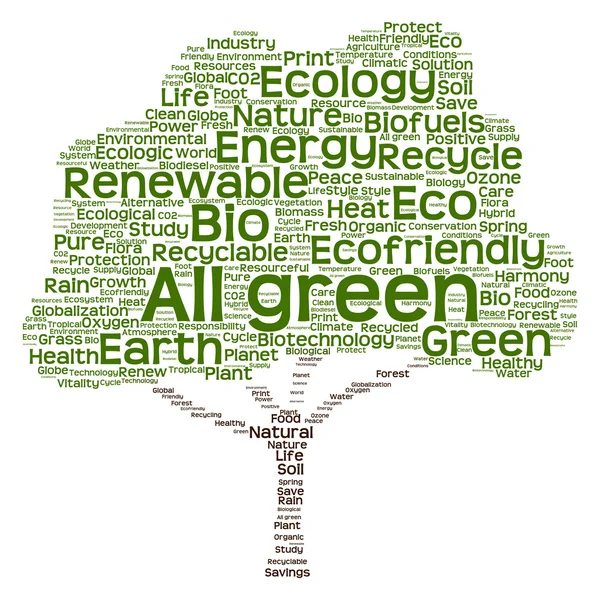 Ecology word cloud — Stock Photo, Image