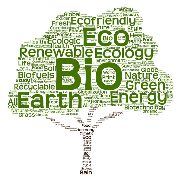 Ecologie, recycle word cloud — Stockfoto