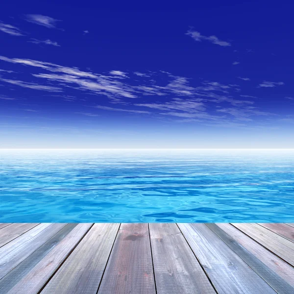 Exotic blue clear sea — Stock Photo, Image