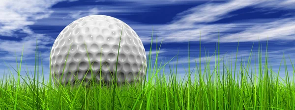 Golf topu ufuktan — Stok fotoğraf