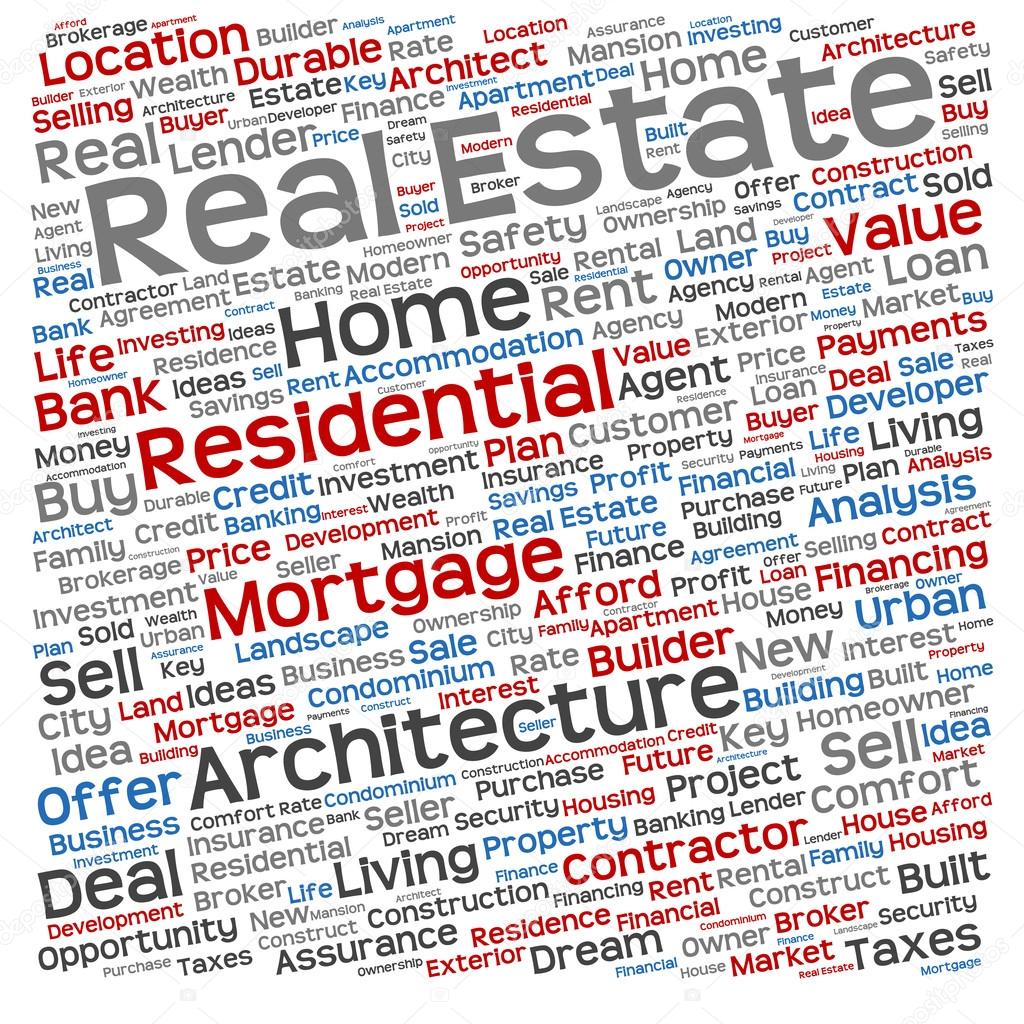 Real estate word cloud Stock Photo by ©design36 68658531