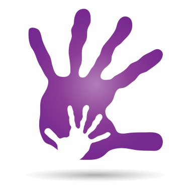 Anne ve çocuğun el yazdırır