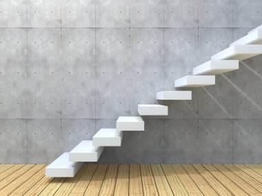 adımları bir duvarının yakınında