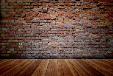 zemin ve tuğla duvar