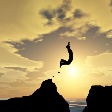 Kavramsal işadamı siluet