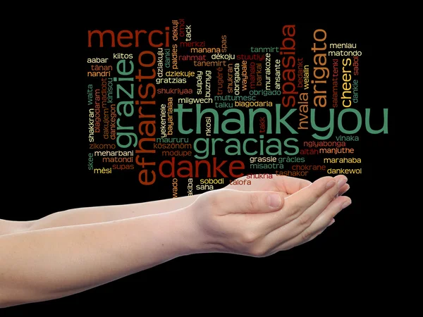 Abstract thank you word cloud — Stock Photo, Image