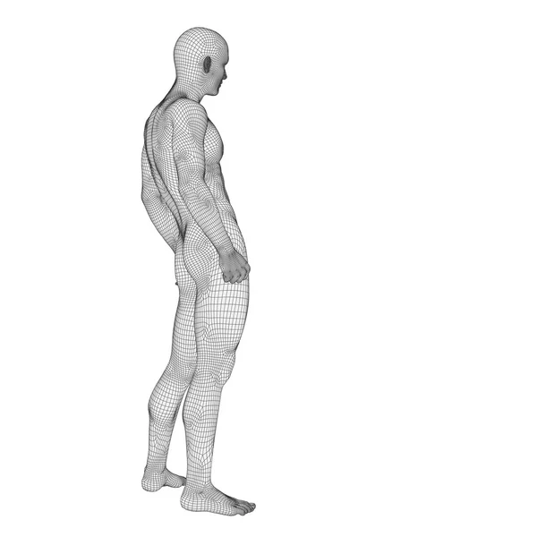 Wykonana z czarnego szkielet człowieka — Zdjęcie stockowe