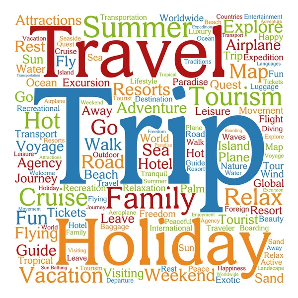 Tourism word cloud — Stock Photo, Image