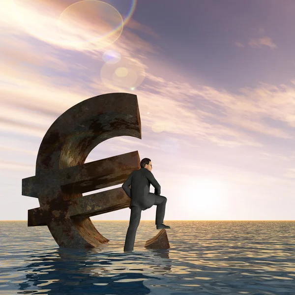 Conceptual  euro symbol — Stock Photo, Image