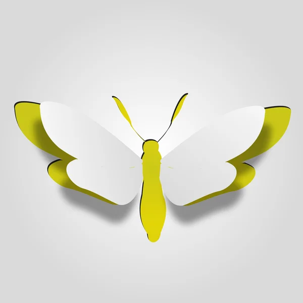 Conceptual white paper butterfly — Stock Photo, Image